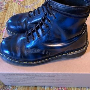 Dr. Martens Black/Blue Combat Boots